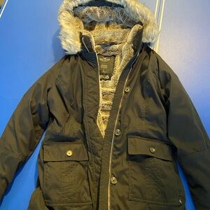 Hollister Black Jacket with Plush Lining